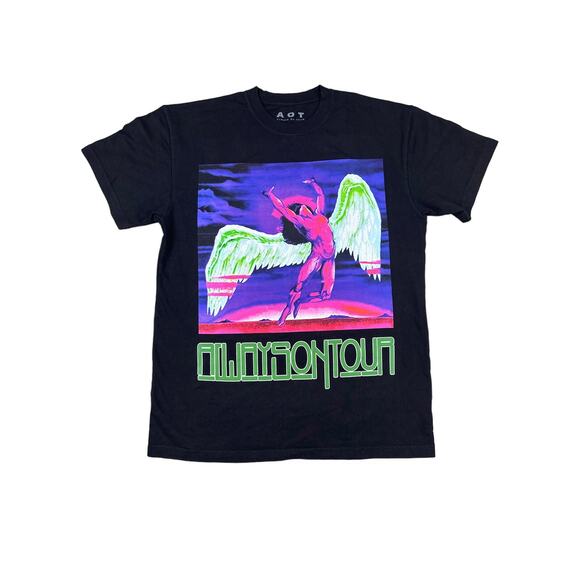 Always on Tour - Fallen Angel tee in Black & Pink - Picture 1 of 4